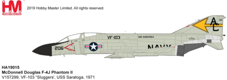 McDonnell Douglas F-4J Phantom II V157299, VF-103 'Sluggers', USS